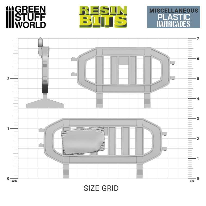 3D printed set - Plastic Barricades (Green Stuff World)