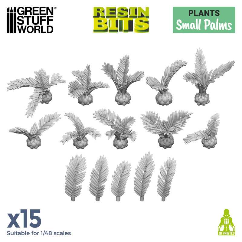 3D printed set - Small Palms (Green Stuff World)