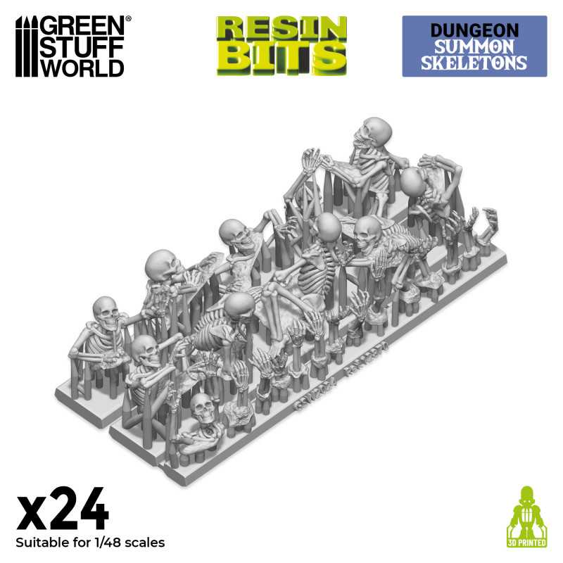 3D printed set - Summon Skeletons 1:48 (Green Stuff World)