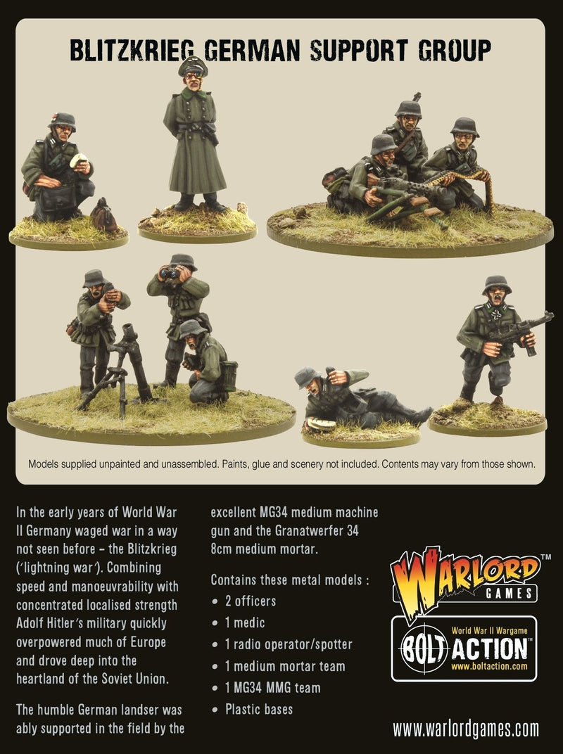 Bolt Action: Blitzkrieg German support group