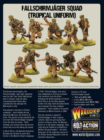 Bolt Action: Fallschirmjager squad (tropical Uniform)