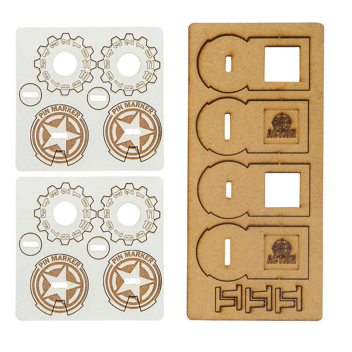 Bolt Action: MDF Unit Pin Markers - USA