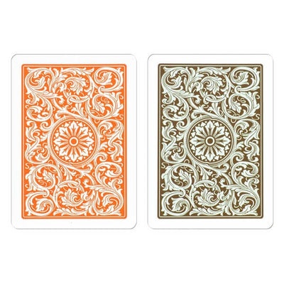 Copag 100% Plastic Poker Orange/Brun, Double Deck