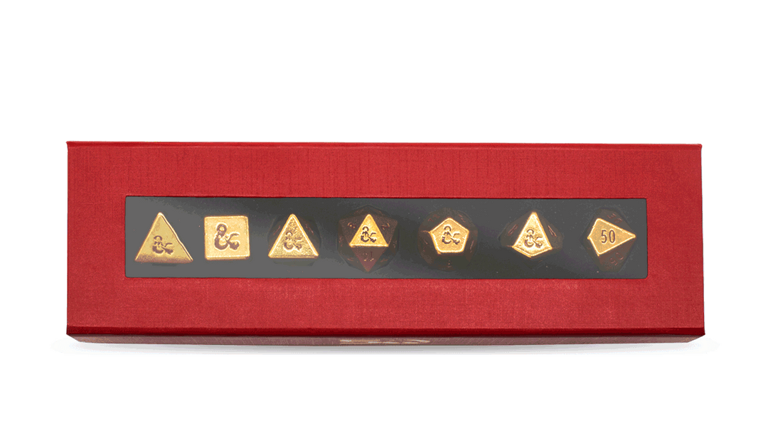 50th Anniversary Heavy Metal 7 RPG Dice Set for Dungeons & Dragons (Ultra PRO)