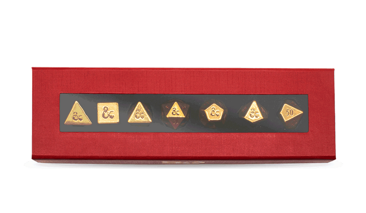 50th Anniversary Heavy Metal 7 RPG Dice Set for Dungeons & Dragons (Ultra PRO)