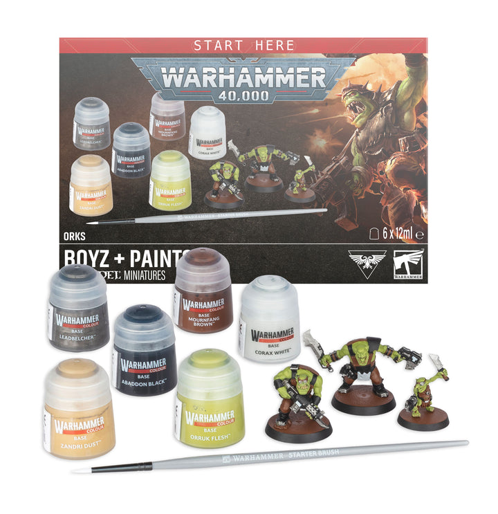 Warhammer 40,000: Orks Boyz + Paints