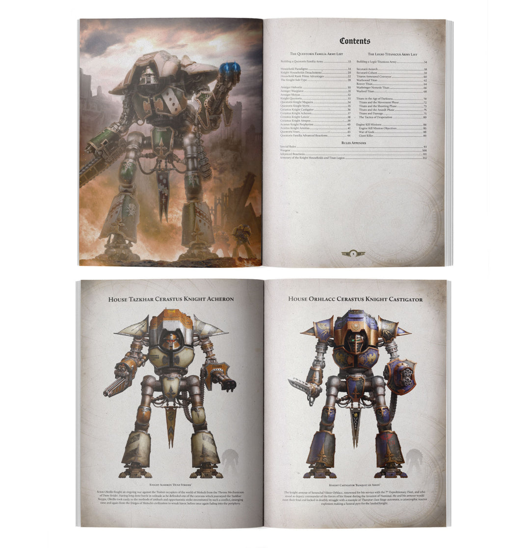 Warhammer Horus Heresy: Liber Questoris - Knights and Titans Army Book - Transportskadet