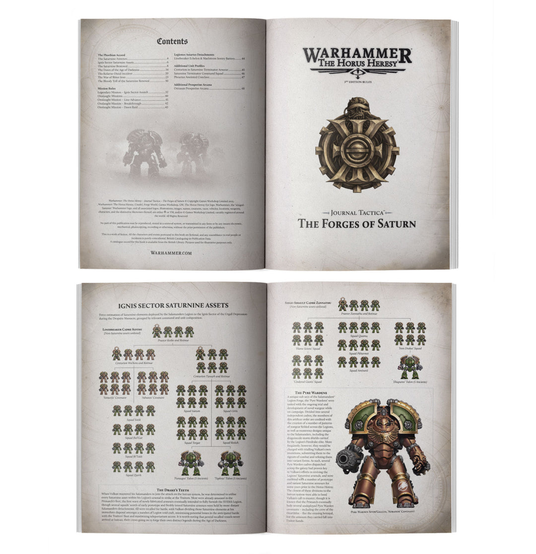 Warhammer Horus Heresy: Journal Tactica - The Forges of Saturn