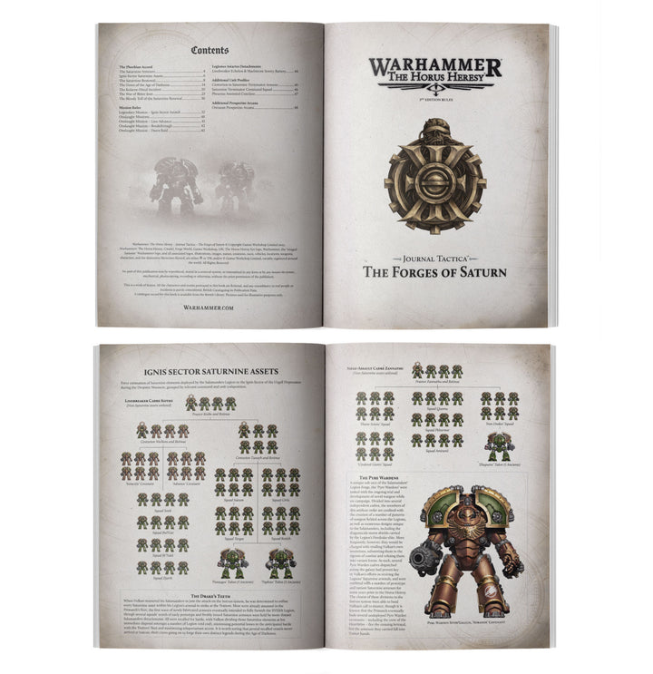 Warhammer Horus Heresy: Journal Tactica - The Forges of Saturn