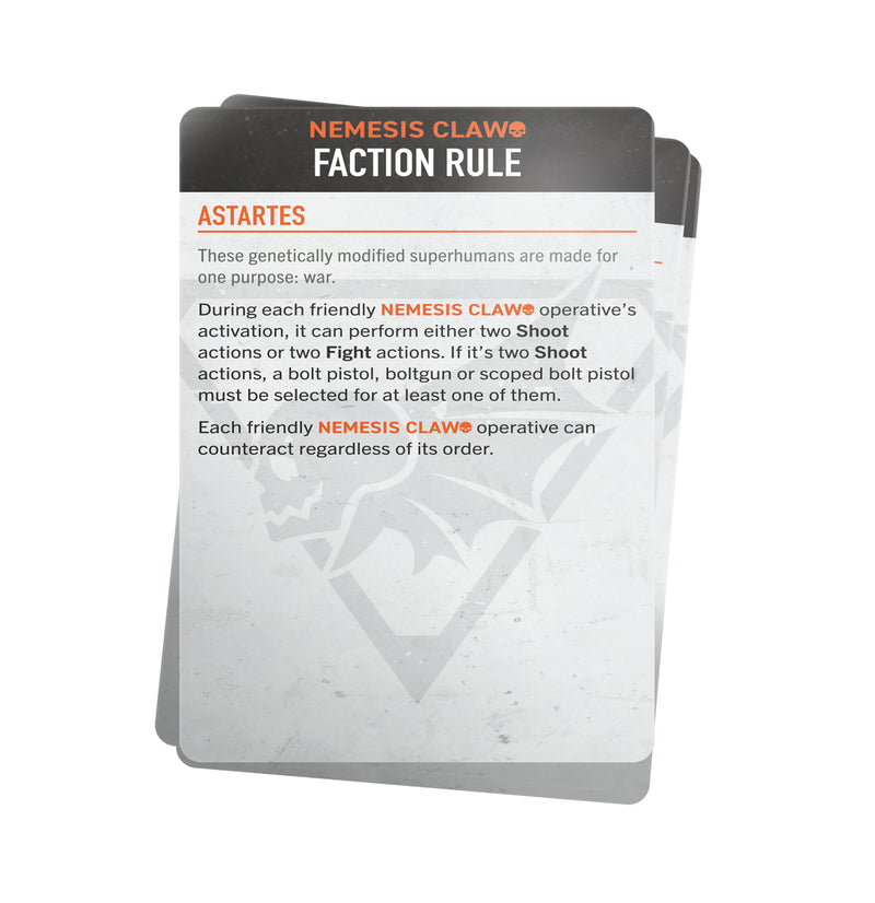 Warhammer 40,000: Kill Team: Nemesis Claw – Datacards