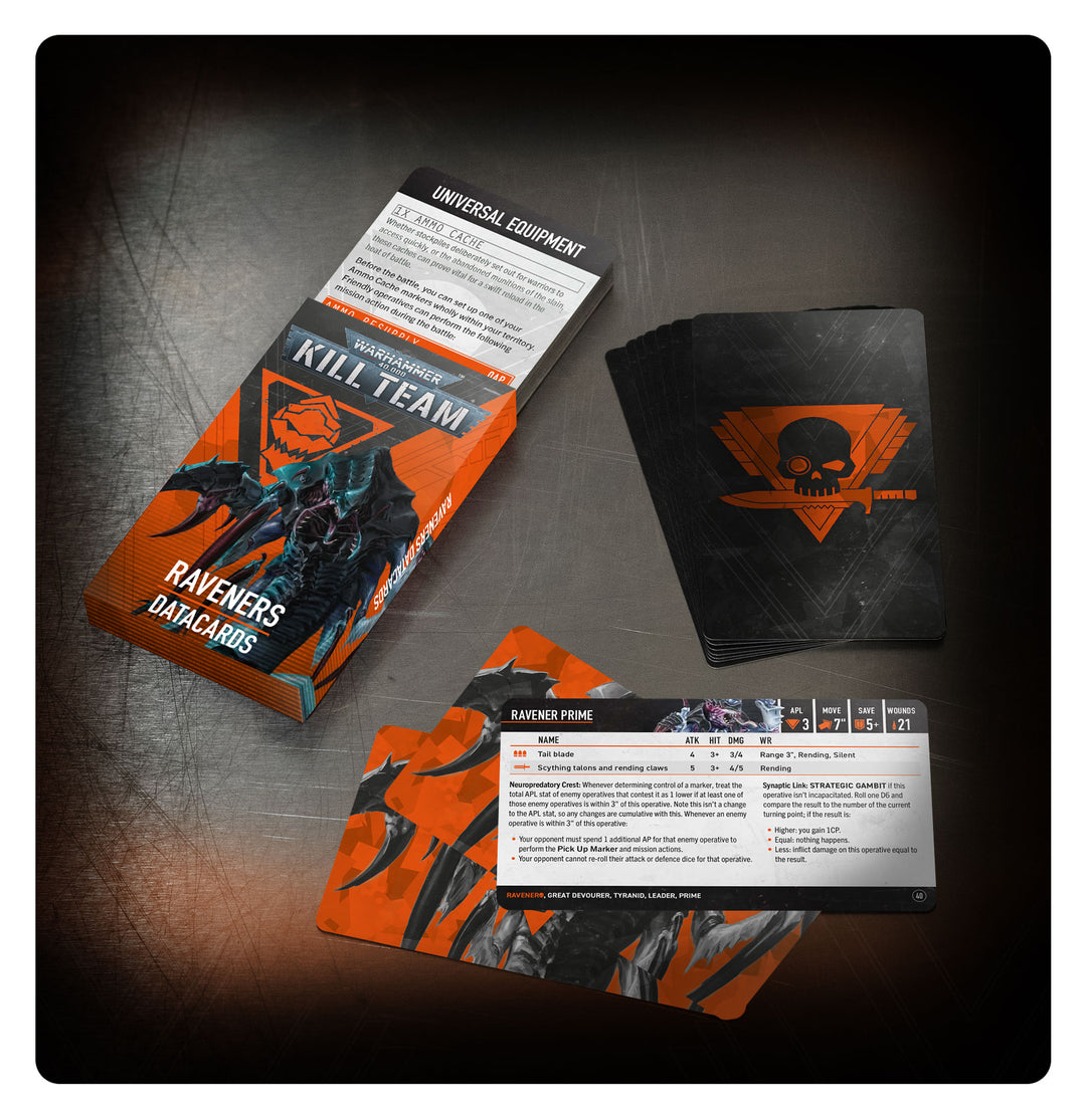 Warhammer 40,000: Kill Team - Raveners Datacards