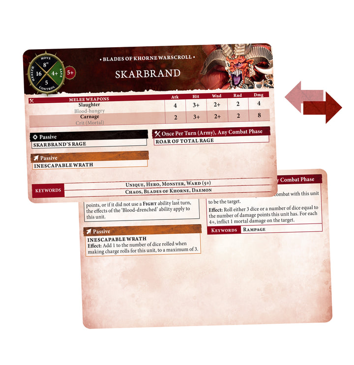 Warhammer Age of Sigmar: Blades of Khorne - Warscroll Cards