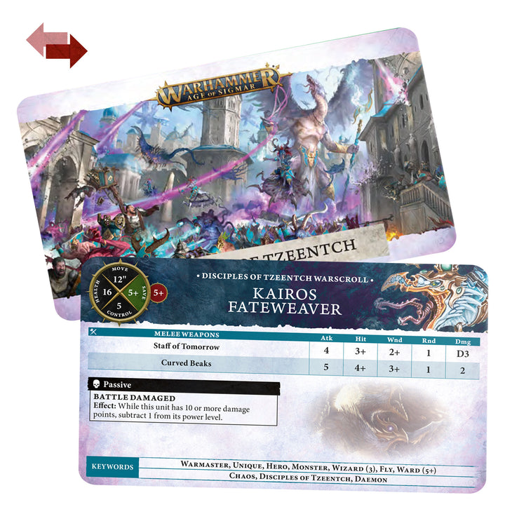 Warhammer Age of Sigmar: Disciples of Tzeentch - Warscroll Cards