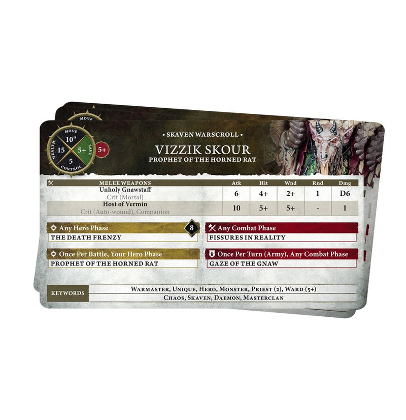 Warhammer Age of Sigmar: Skaven - Warscroll Cards