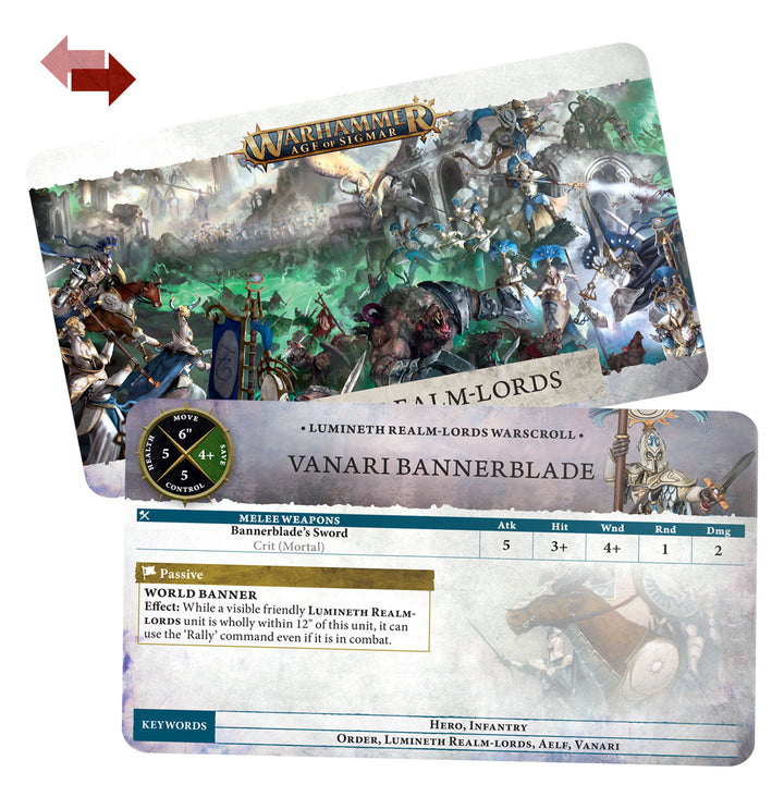 Warhammer Age of Sigmar: Lumineth Realm-lords - Warscroll Cards