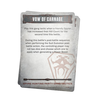 Necromunda: Spyre Hunting Party Gang Tactics Cards