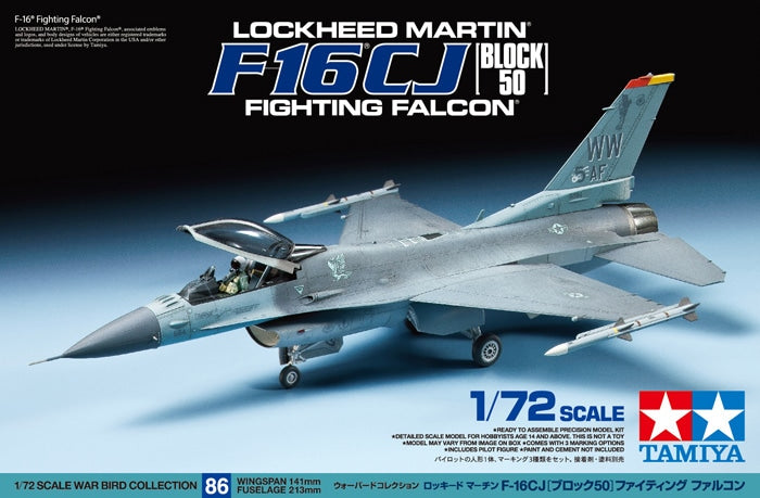 Tamiya 1/72 Lockheed Martin® F-16®CJ [Block50] Fighting Falcon® (60786)