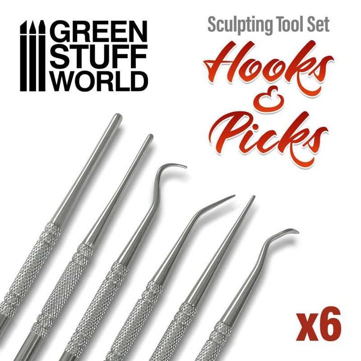 6x Hook and Pick tool Set (Green Stuff World)