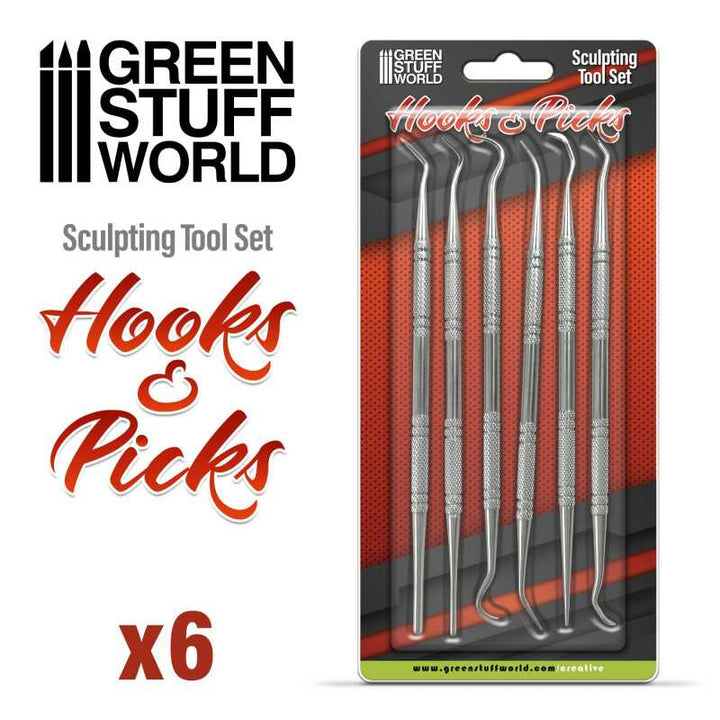 6x Hook and Pick tool Set (Green Stuff World)