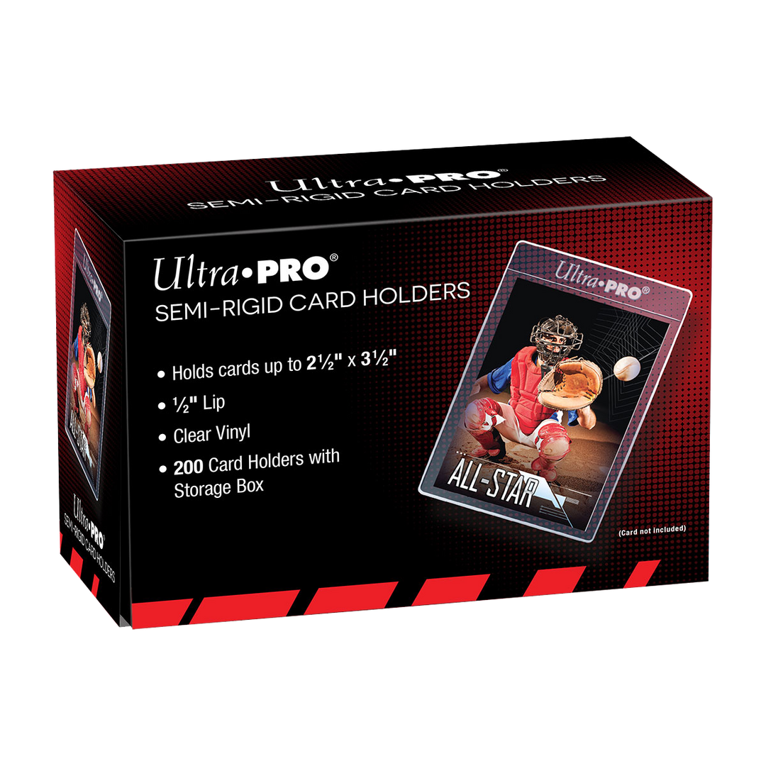 1/2" Lip Semi-Rigid Card Holders (200ct) for Standard Size Cards (Ultra PRO)