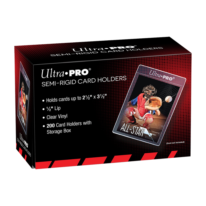 1/2" Lip Semi-Rigid Card Holders (200ct) for Standard Size Cards (Ultra PRO)