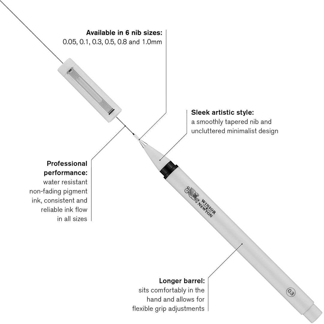 Winsor & Newton Graphic Marker Fineliner Black 0.3mm