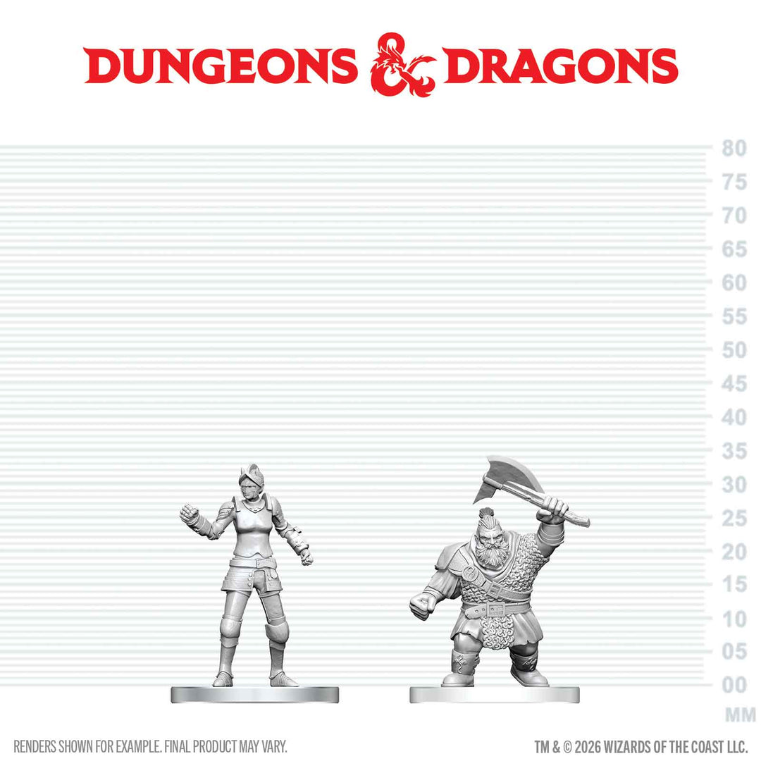 Dungeons & Dragons - Nolzur's Marvelous Miniatures: Cultist of Bane & Dwarf Zhentilar Soldier