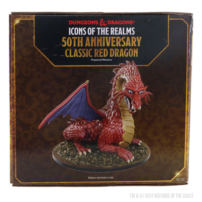 Dungeons & Dragons: Icons of the Realms: 50th Anniversary - Classic Red Dragon Boxed Miniature