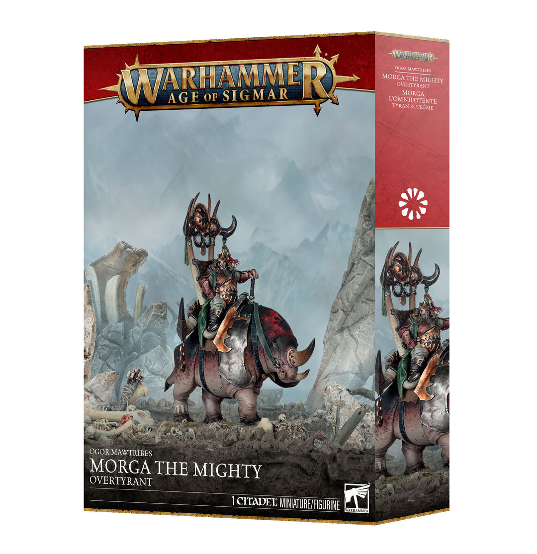 Warhammer Age of Sigmar: Ogor Mawtribes - Morga the Mighty – Overtyrant / Tyrant on Glutthorn