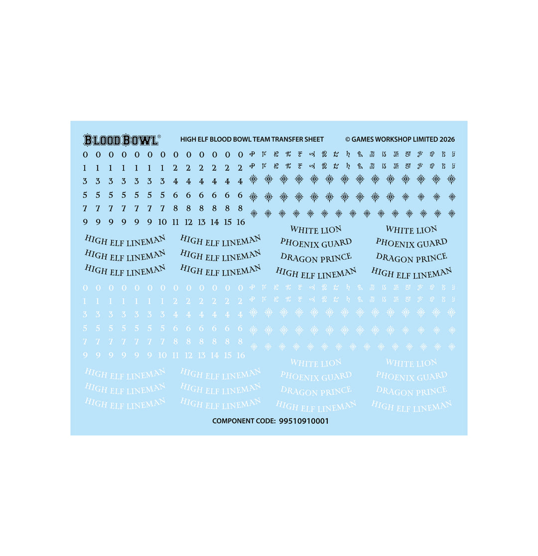 Blood Bowl: High Elf Team - The Caledor Dragons