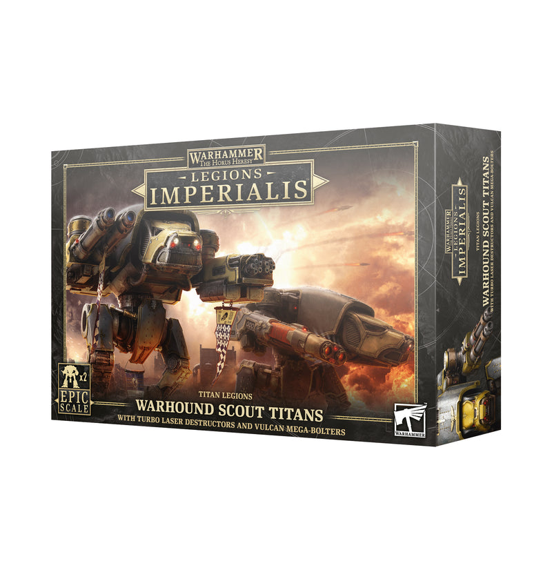 Warhammer Horus Heresy: Legions Imperialis - Warhound Scout Titans with Turbo-laser Destructors and Vulcan Mega-Bolters