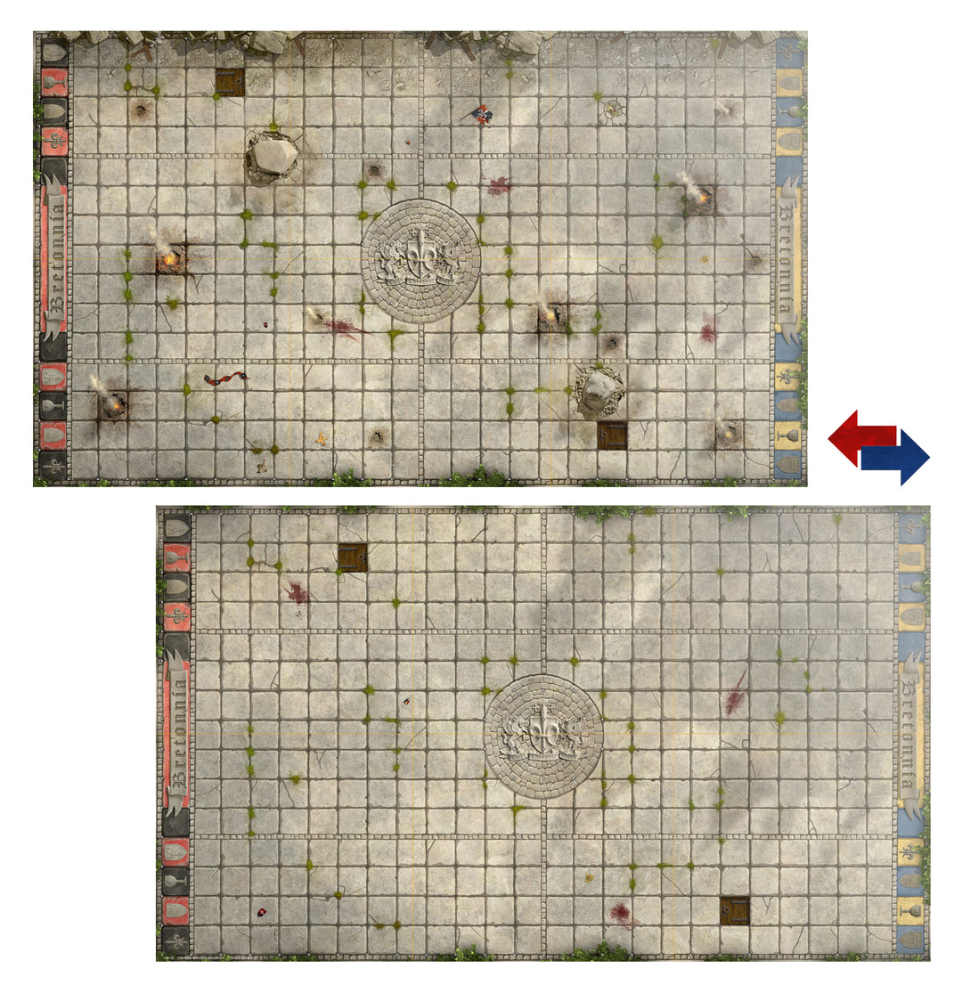 Blood Bowl: Bretonnian Pitch - Double-sided Pitch and Dugouts