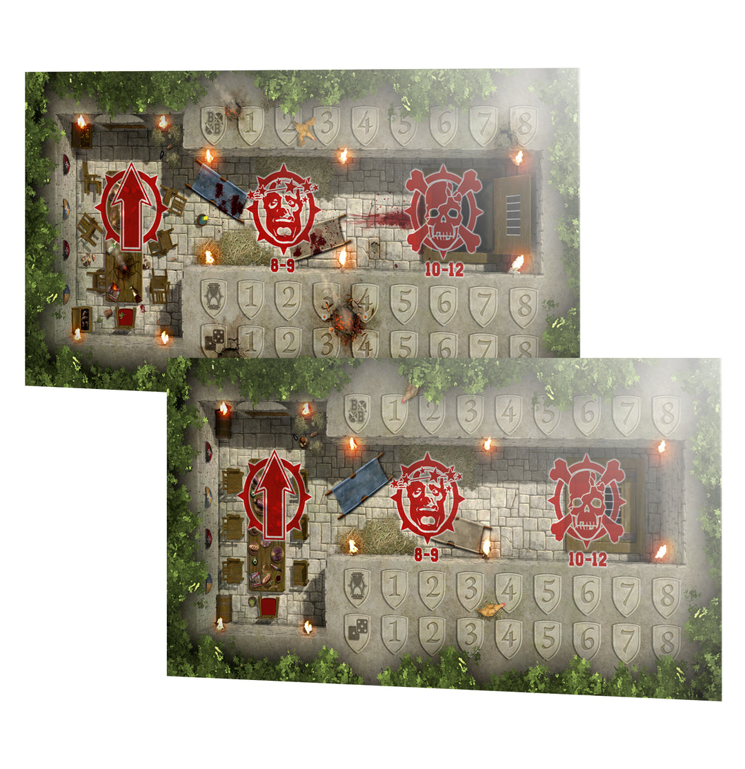 Blood Bowl: Bretonnian Pitch - Double-sided Pitch and Dugouts