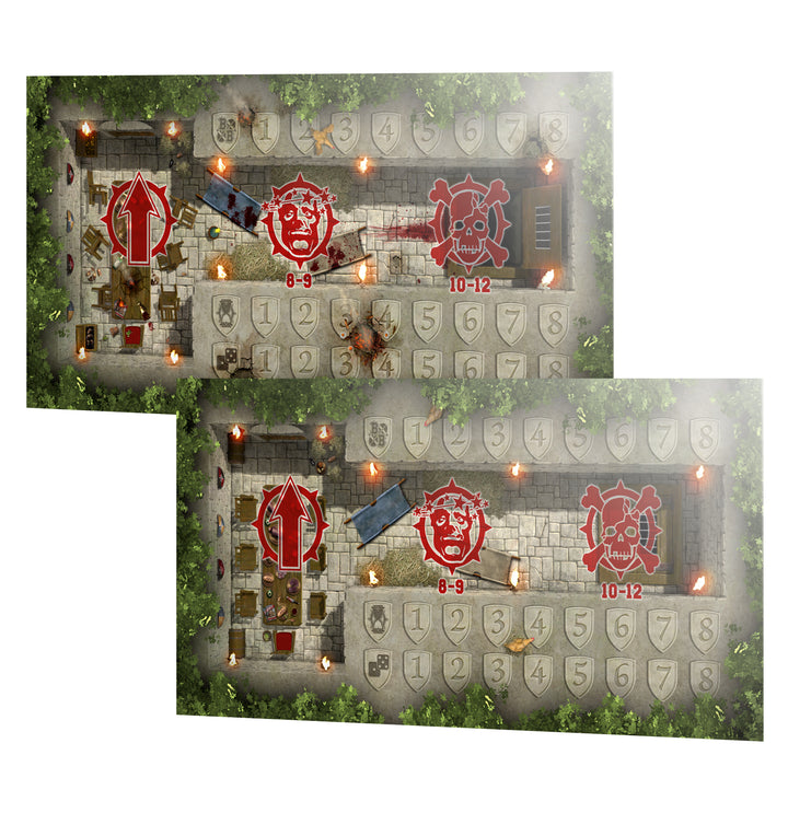 Blood Bowl: Bretonnian Pitch - Double-sided Pitch and Dugouts