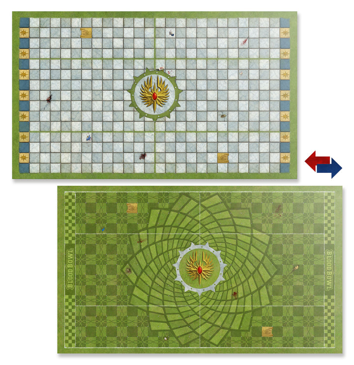 Blood Bowl: High Elf Pitch - Double-sided Pitch and Dugouts