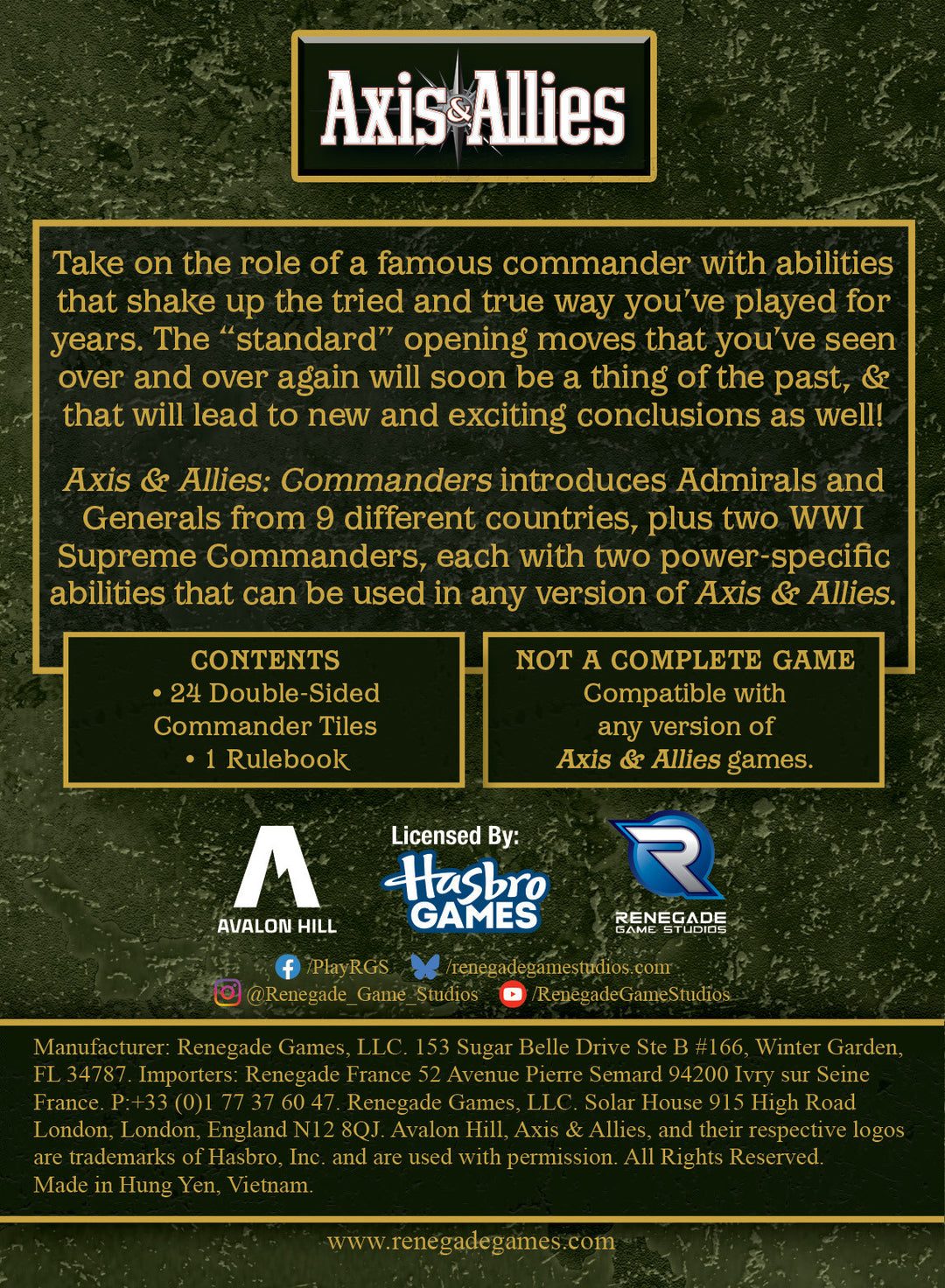 Axis & Allies: Commanders