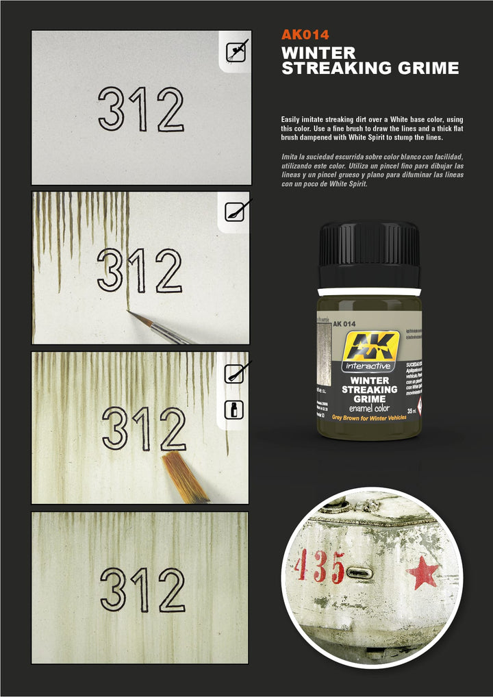 Enamel: Winter Streaking Grime (AK Interactive) (AK014)