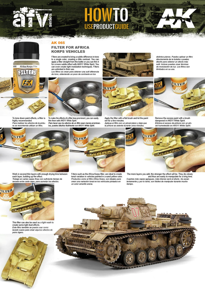 Filters: Light Brown for Desert Yellow (Afrika Korps) (AK Interactive) (AK065) (53)