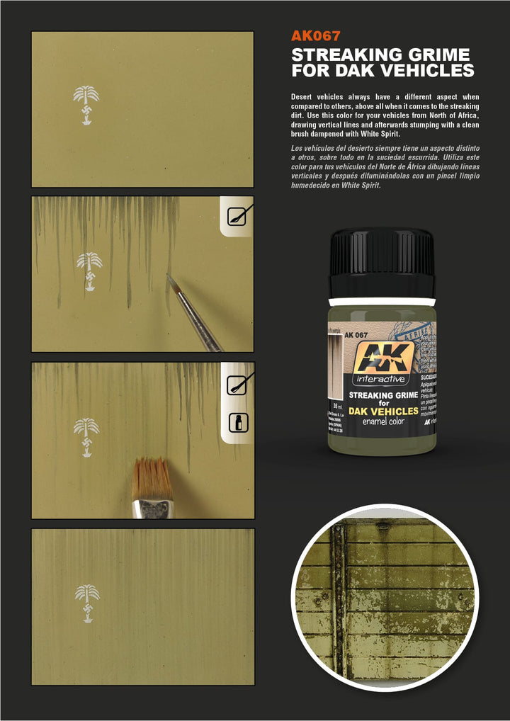 Streaking Grime for DAK Vehicles (AK Interactive) (AK067)