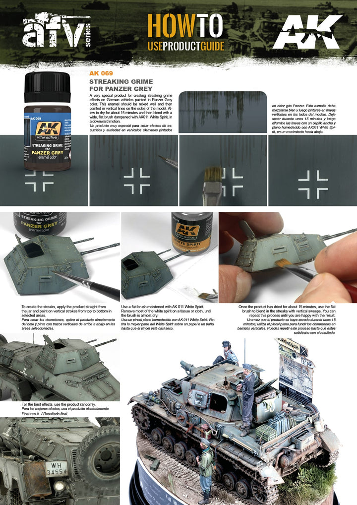 Streaking Grime for Panzer Grey (AK Interactive) (AK069)