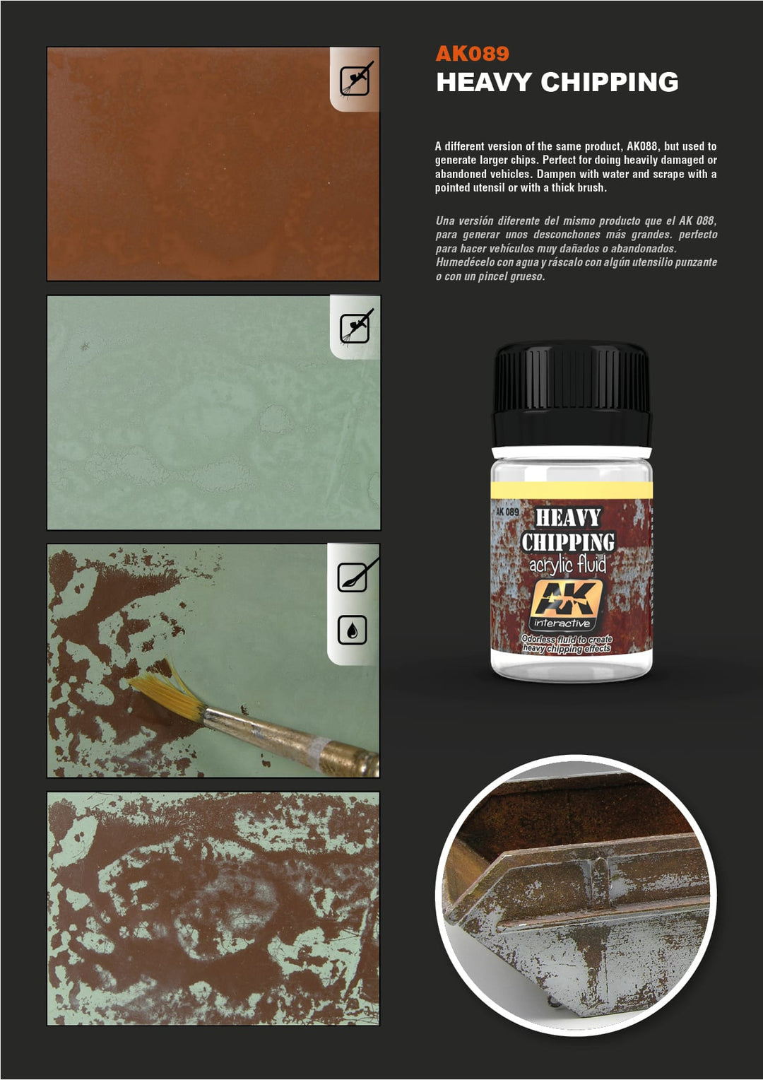 Heavy Chipping Acrylic Fluid (AK Interactive) (AK089)