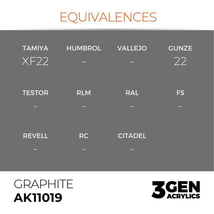 3GEN Acrylics: Graphite (AK Interactive) (AK11019)