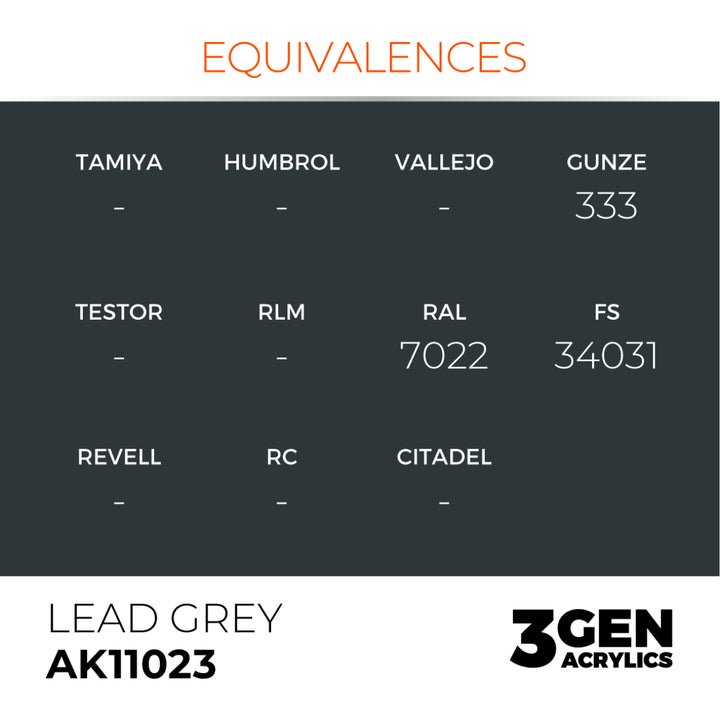 3GEN Acrylics: Lead Grey (AK Interactive) (AK11023)