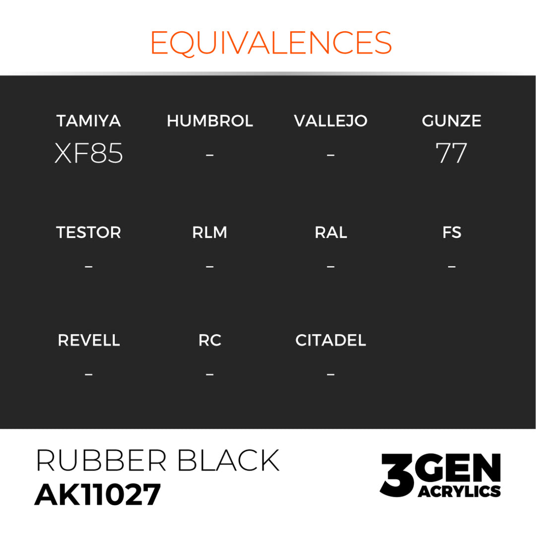 3GEN Acrylics: Rubber Black (AK Interactive) (AK11027)