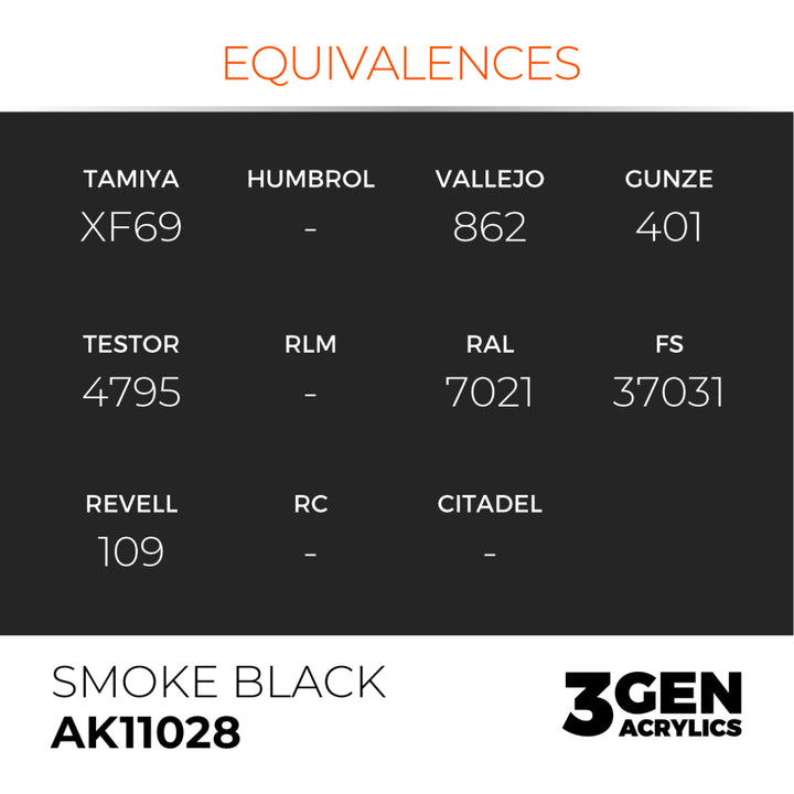 3GEN Acrylics: Smoke Black (AK Interactive) (AK11028)
