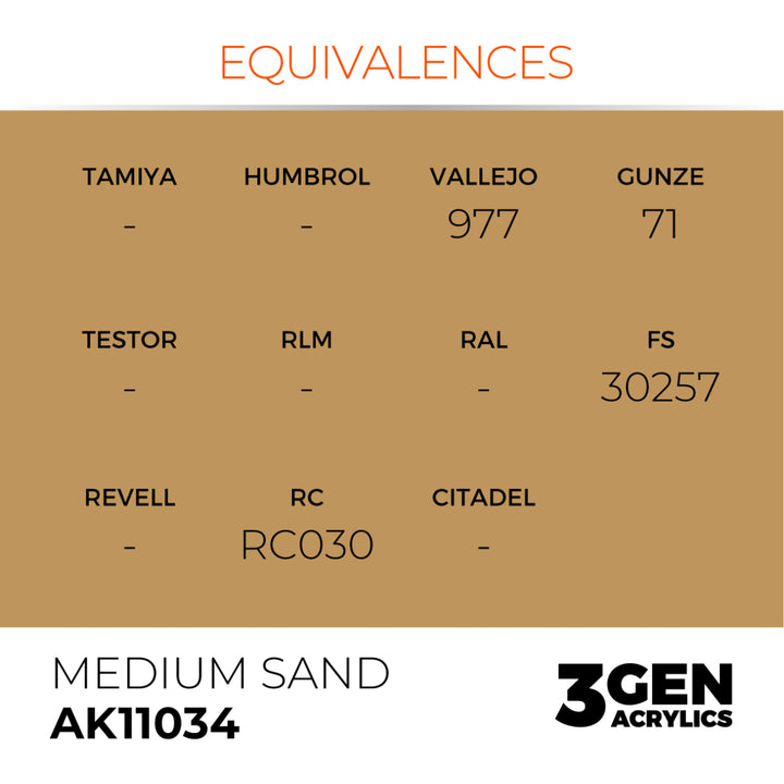 3GEN Acrylics: Medium Sand (AK Interactive) (AK11034)