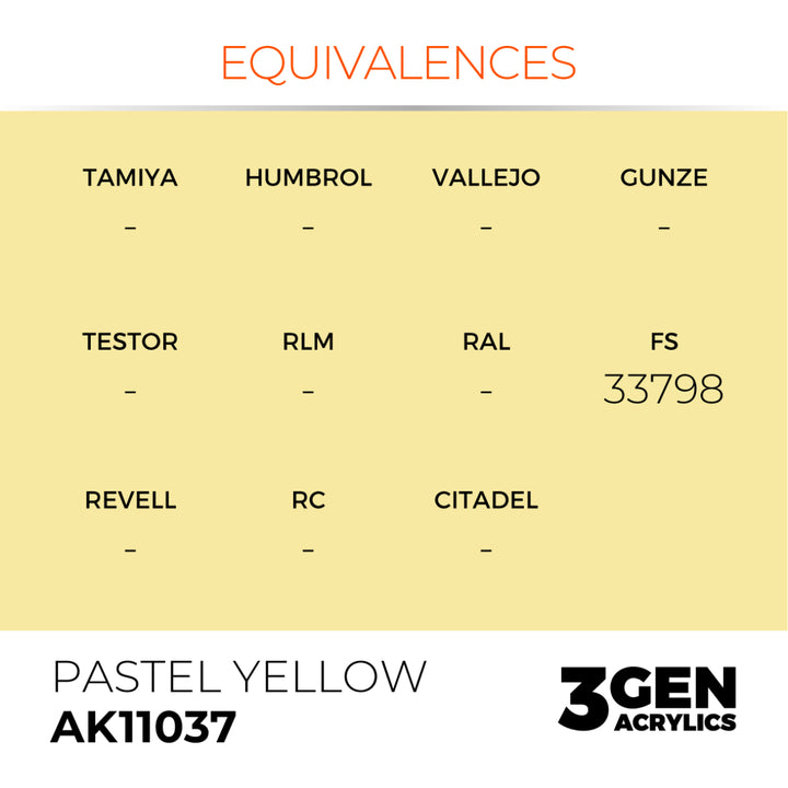 3GEN Acrylics: Pastel Yellow – Pastel (AK Interactive) (AK11037)