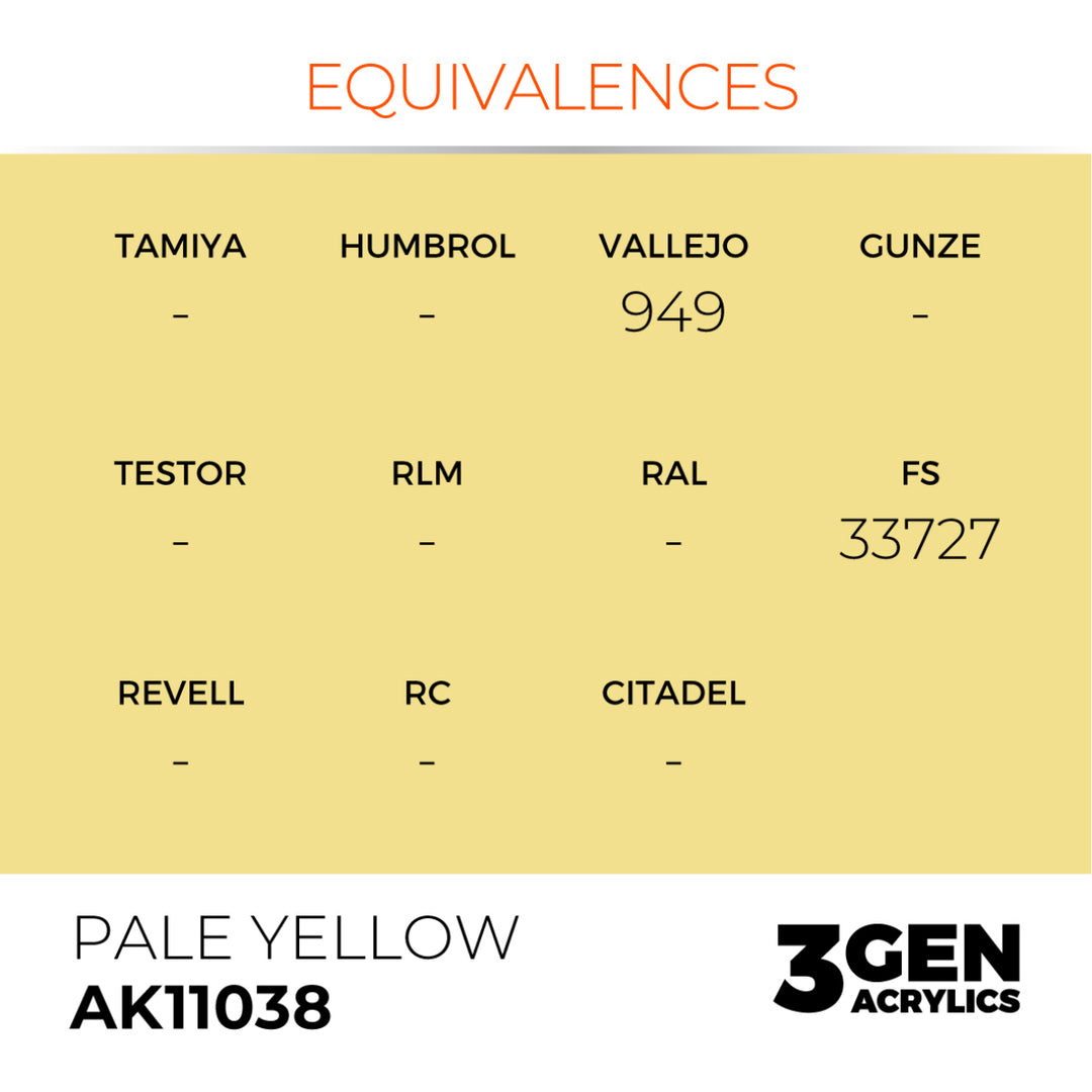 3GEN Acrylics: Pale Yellow (AK Interactive) (AK11038)