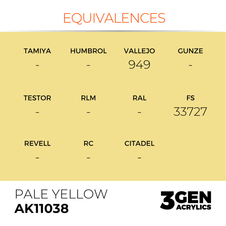 3GEN Acrylics: Pale Yellow (AK Interactive) (AK11038)