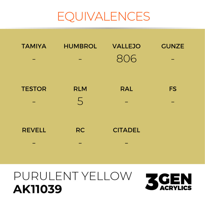 3GEN Acrylics: Purulent Yellow (AK Interactive) (AK11039)